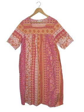 The Vermont country store 100% cotton caftan shift dress size medium comfort